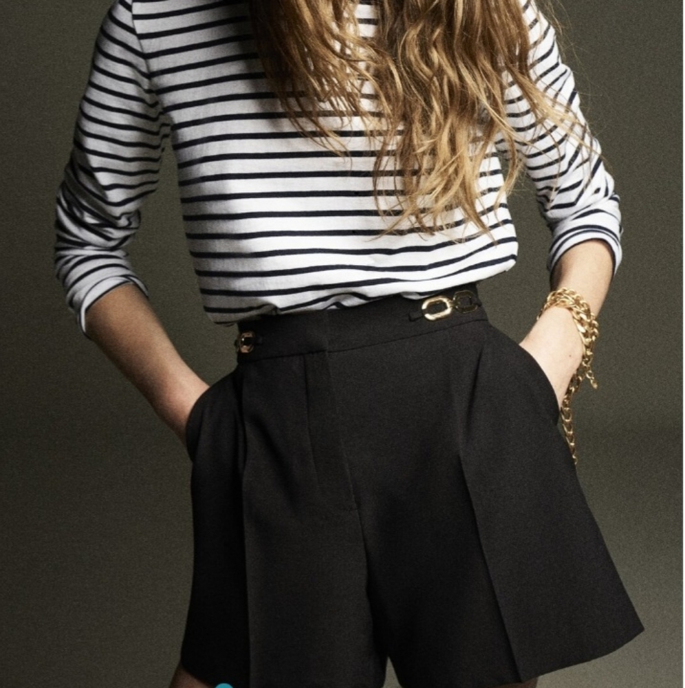 ZARA High Waist Black Shorts Sz.XS Pre-owned